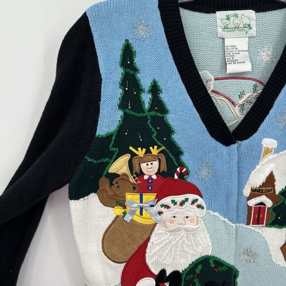 QUACKER FACTORY ugly christmas sweater SMALL - Picture 3 of 9